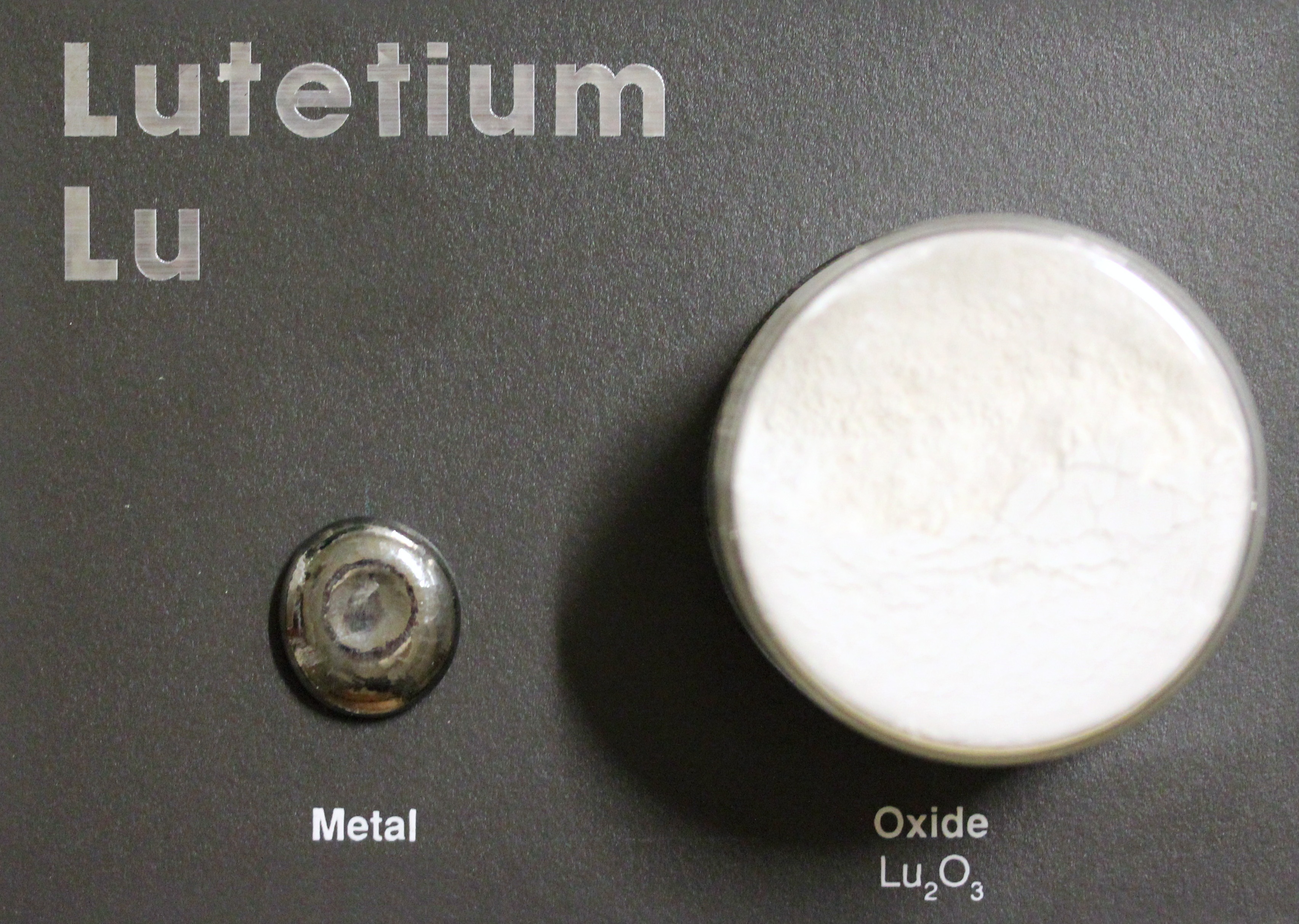 Lutetium metal and oxide